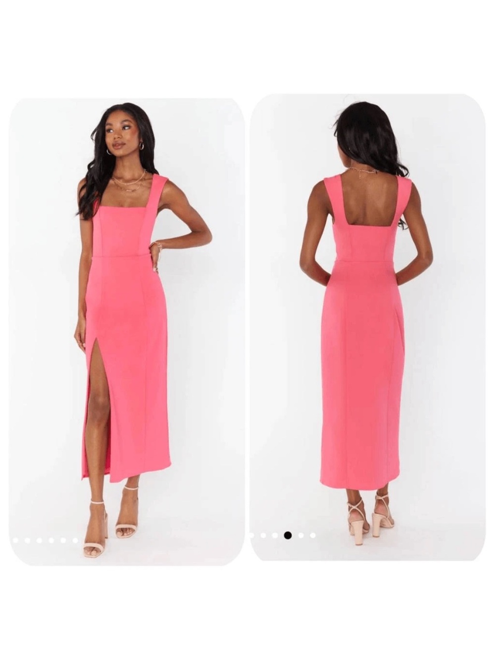 NWT Show Me Your MuMu Eden Midi Dress Sz Small coral